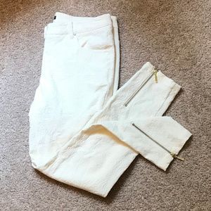 Off White Patterned Jean